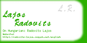 lajos radovits business card